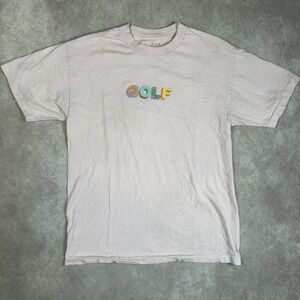 Golf Wang Tyler The Creator T Shirt Mens Medium Pink Short Sleeve Graphic STAINS